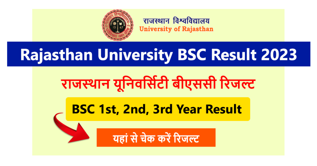 Rajasthan University BSC Result 2023